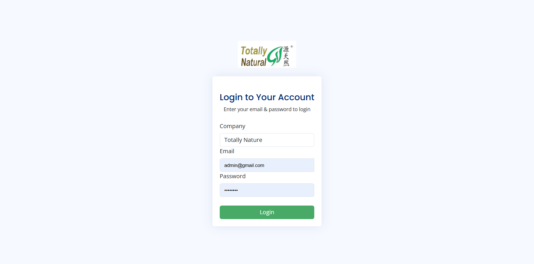 Admin login